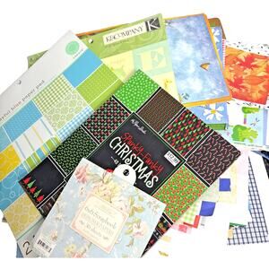 Scrapbook Paper Lot 12 x 12 and 8 x 11 Holiday Martha Stewart Brenda Walton 7 lb